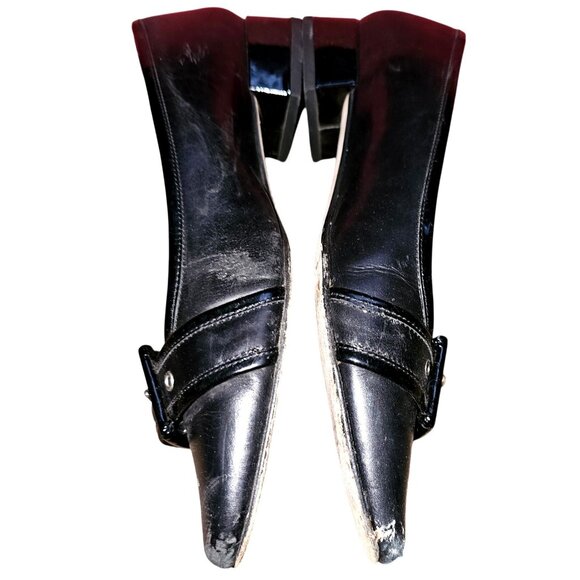 Vaneli Women's Black Patent Leather Pumps With Buckle Detail Size 7 1/2 M - Picture 4 of 9